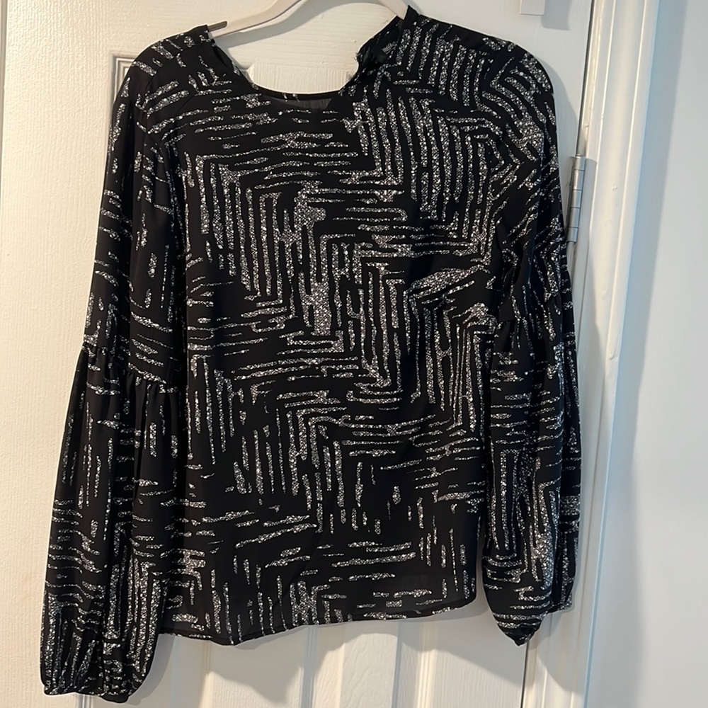 Black and white blouse